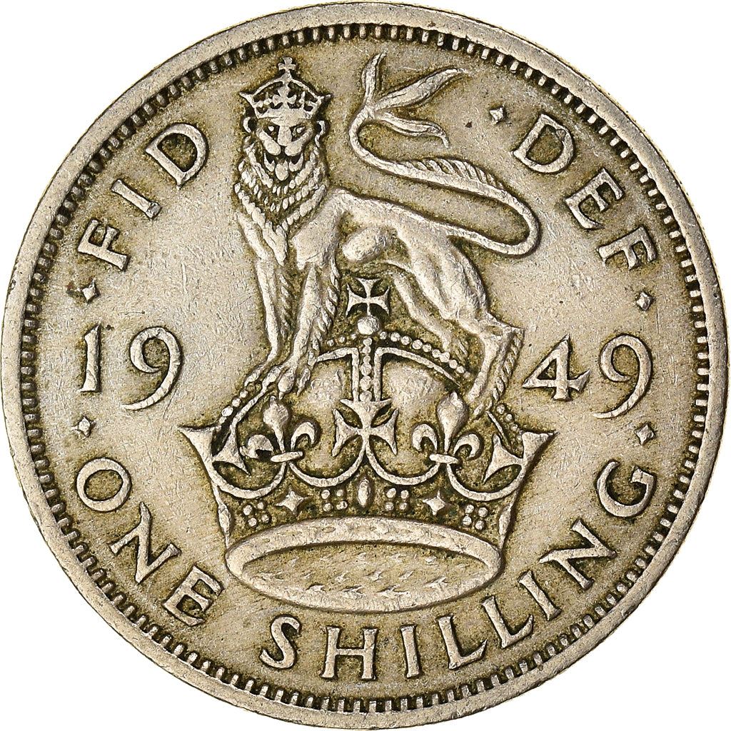 United Kingdom 1 Shilling - George VI English crest | without 'IND:IMP' | Coin KM876 1949 - 1952
