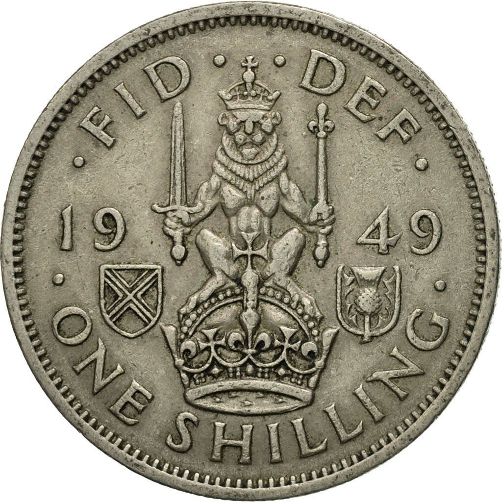 United Kingdom 1 Shilling - George VI Scottish crest | without 'IND:IMP' | Coin KM877 1949 - 1951