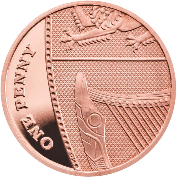 United Kingdom Coin 1 Penny | Elizabeth II 5th portrait | Royal Shield | 2015 - 2021