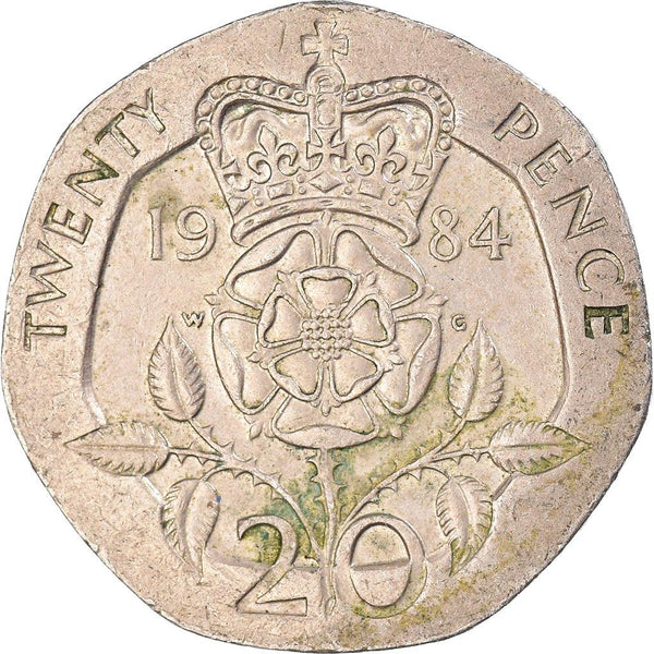 United Kingdom Coin 20 Pence | Elizabeth II 2nd portrait | 1982 - 1984