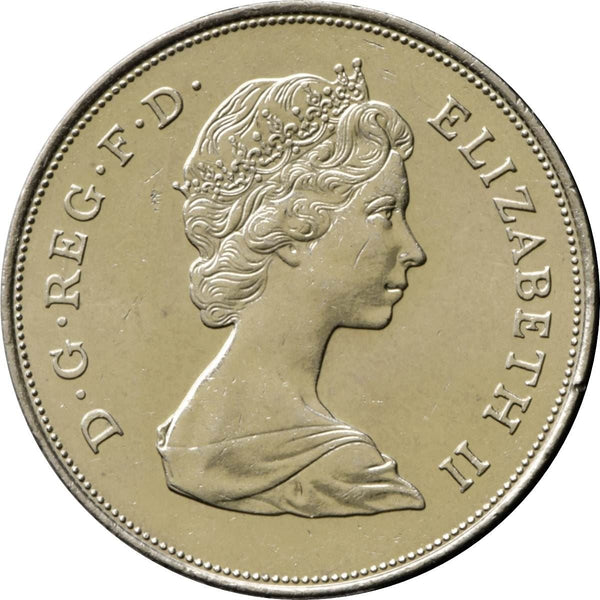 United Kingdom Coin 25 New Pence | Elizabeth II Royal Wedding | 1981