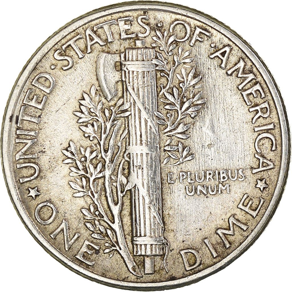 United States | 1 Dime Coin | Lady Liberty | Phrygian cap | KM140 | 1916 - 1945