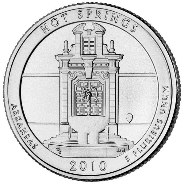 United States Coin American ¼ Dollar | George Washington | Hot Springs | KM469 | 2010