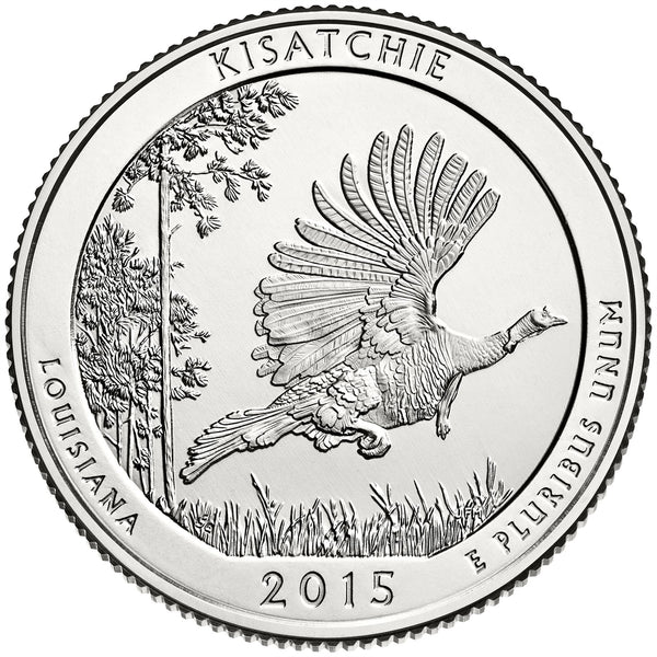 United States Coin American ¼ Dollar | George Washington | Kisatchie National Forest | Louisiana | Turkey | KM598 | 2015