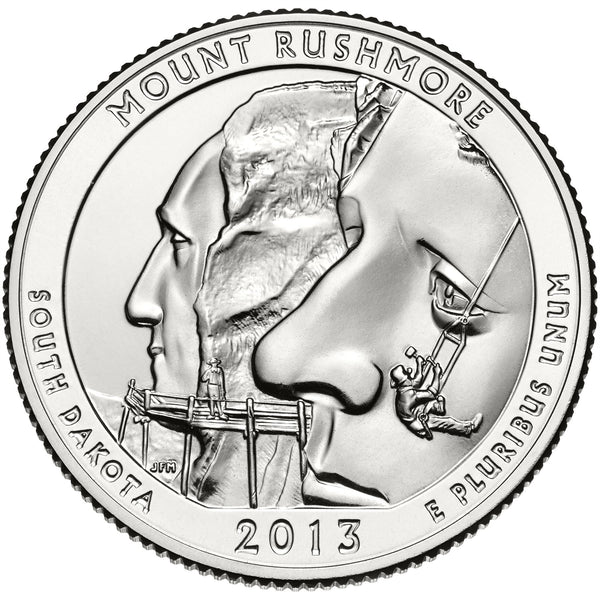 United States Coin American ¼ Dollar | George Washington | Mount Rushmore | KM546 | 2013