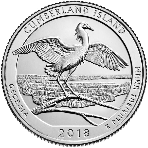 United States Coin American ¼ Dollar | George Washington | Snowy Egret | KM672 | 2018