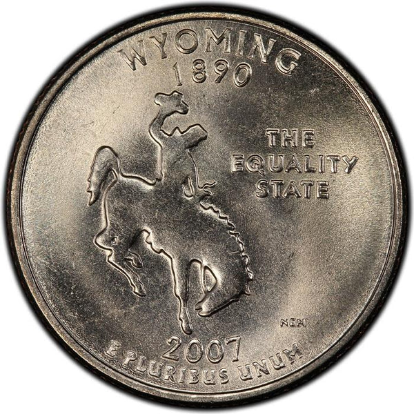 United States Coin American ¼ Dollar | George Washington | Wyoming | Horse | KM399 | 2007