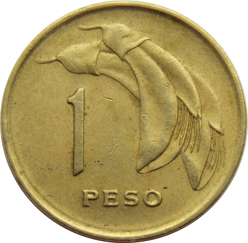 Uruguay Coin 	Uruguayan 1 Peso | Erythrina Crista-galli | Sun | KM52 | 1969