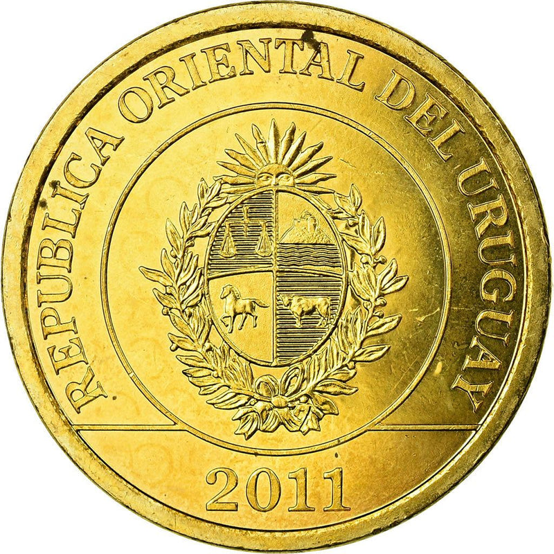 Uruguay Coin 	Uruguayan 2 Pesos | Capybara | KM136 | 2011 - 2019