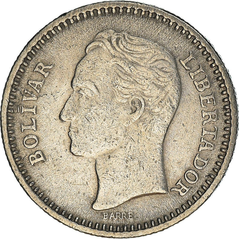Venezuela | 25 Centimos Coin | Palomo Horse | Simon Bolivar | KM40 | 1965