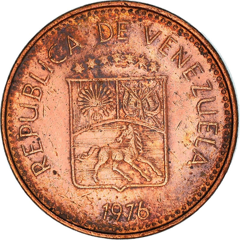 Venezuela | 5 Centimos Coin | Palomo Horse | Wreath | KM49 | 1974 - 1977