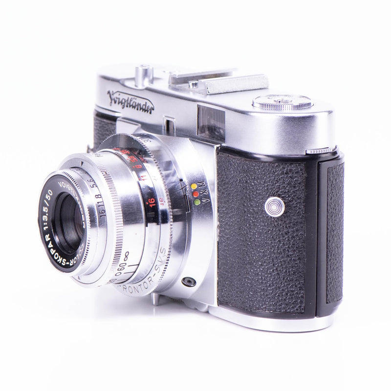 Voigtlander vito B Camera | 50mm f3.5 | White | Germany | 1954 | Not working
