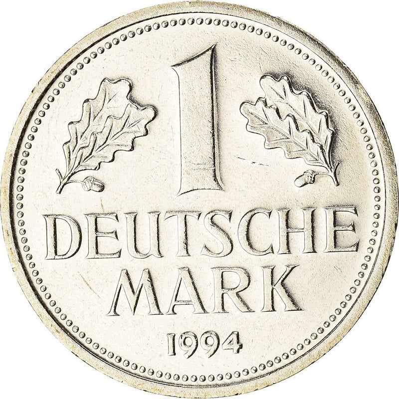 West German 1 Deutsche Mark Coin | KM110 | 1950 - 2001