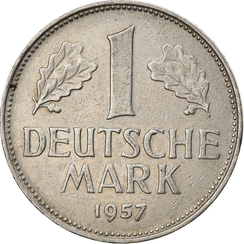 West German 1 Deutsche Mark Coin | KM110 | 1950 - 2001