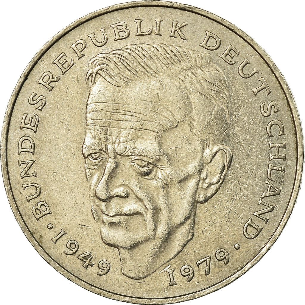 West German 2 Deutsche Mark Coin | Kurt Schumacher | KM149 | 1979 - 19 West German 2 Deutsche Mark Coin | Kurt Schumacher | KM149 | 1979 - 19