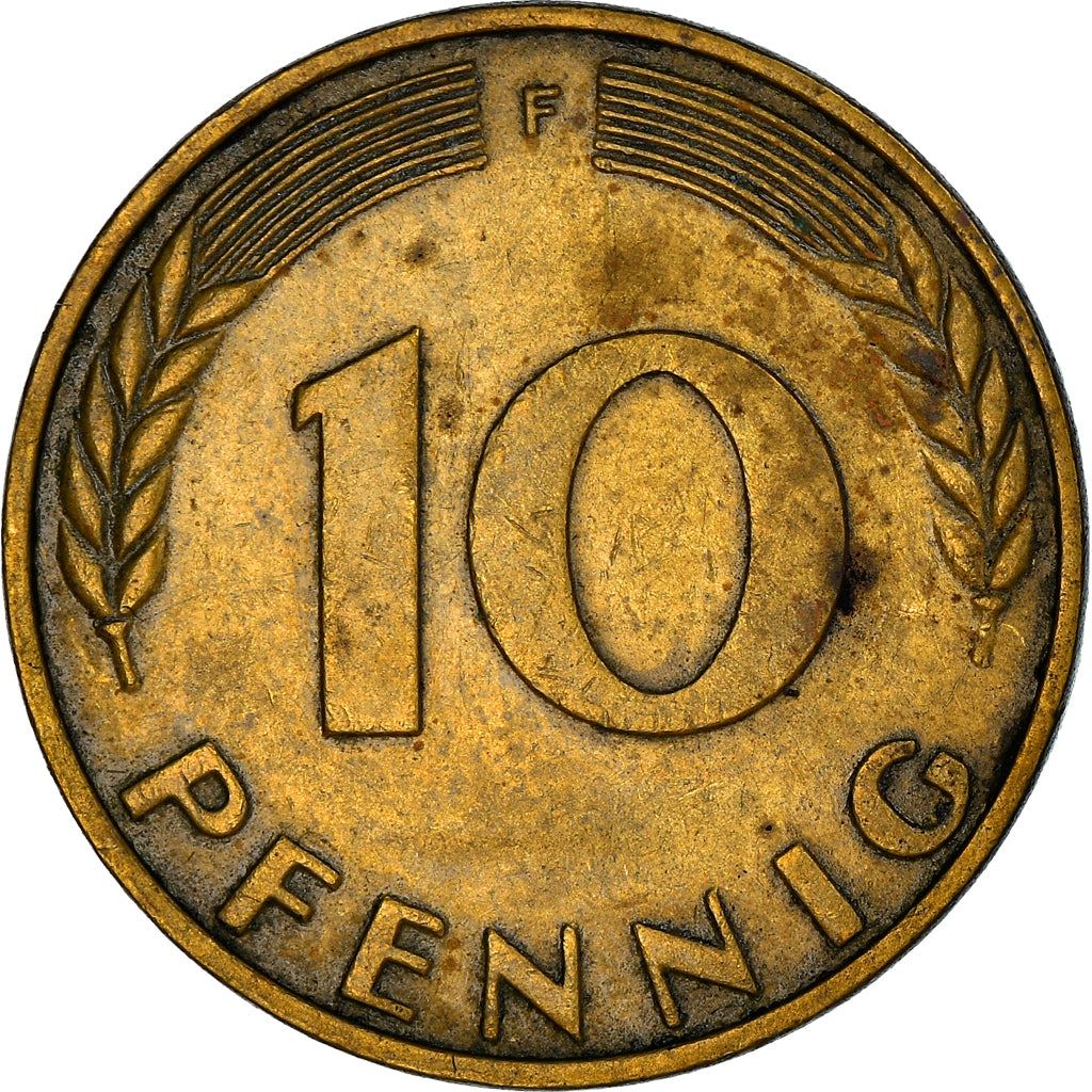 West Germany 10 Pfennig | 100 Coins | Bundesrepublik Deutschland | KM108 | 1950 - 2001