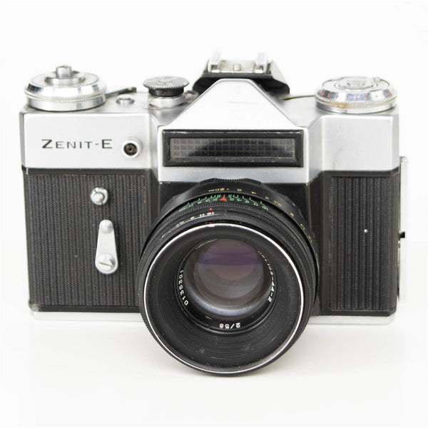 Zenit E Camera Body | Helio 58mm Lens | White | M42 | Soviet Union | 1965 - 1982