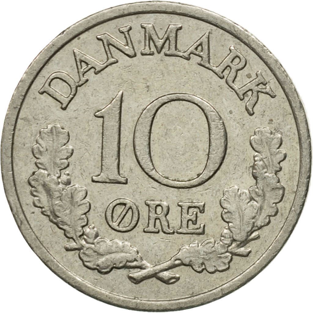 Denmark | 10 Ore Coin | Monogram | Km:849 | 1960 - 1972