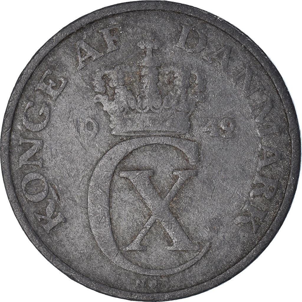 Denmark | 2 Ore Coin | Monogram | Km:833A | 1942 - 1947