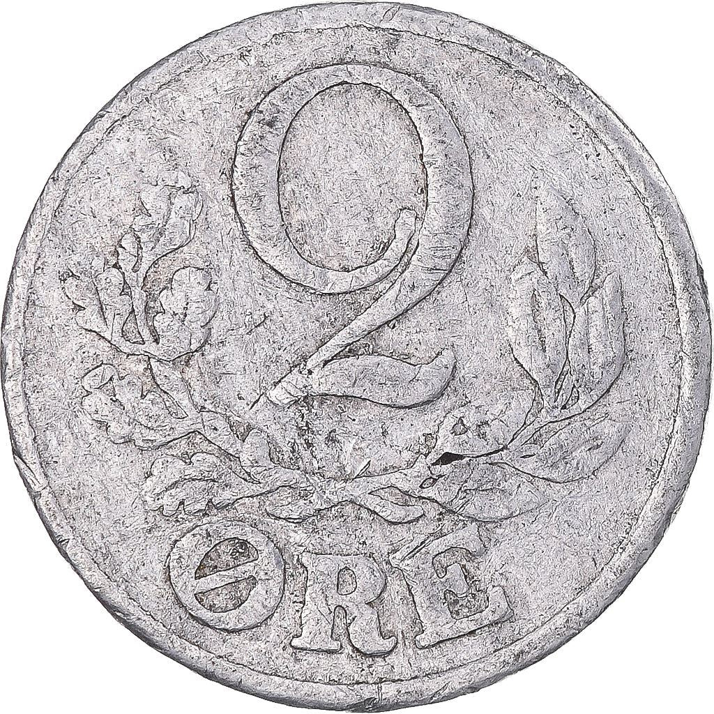Denmark | 2 Ore Coin | Monogram | Km:833 | 1941