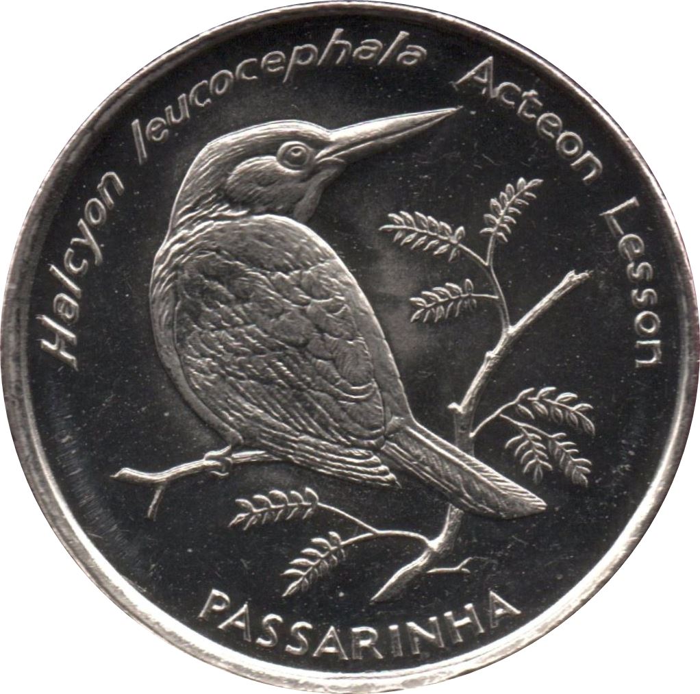 Cape Verde 10 Escudos Coin | Brown Headed Kingfisher | KM29 | 1994