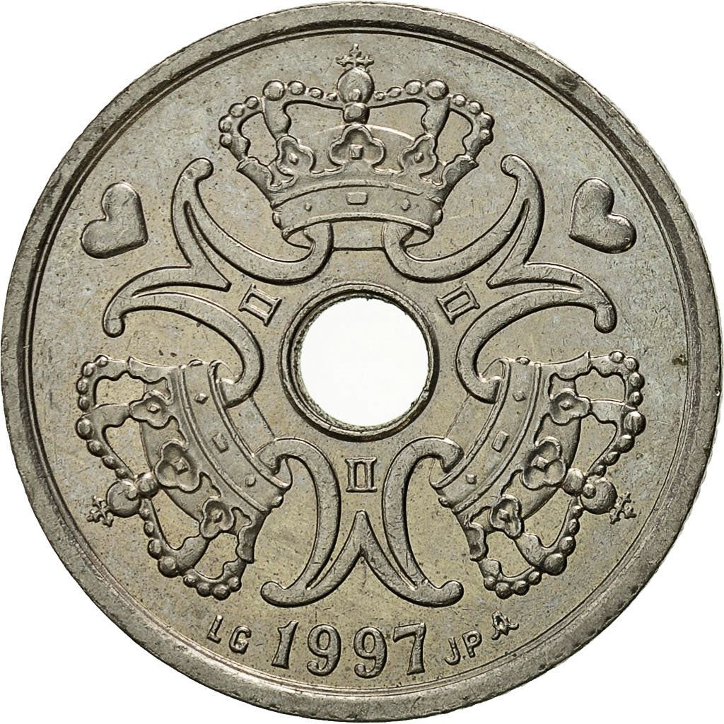 Denmark | 2 Kroner Coin | Royal monogram | Km:874 | 1992 - 2023