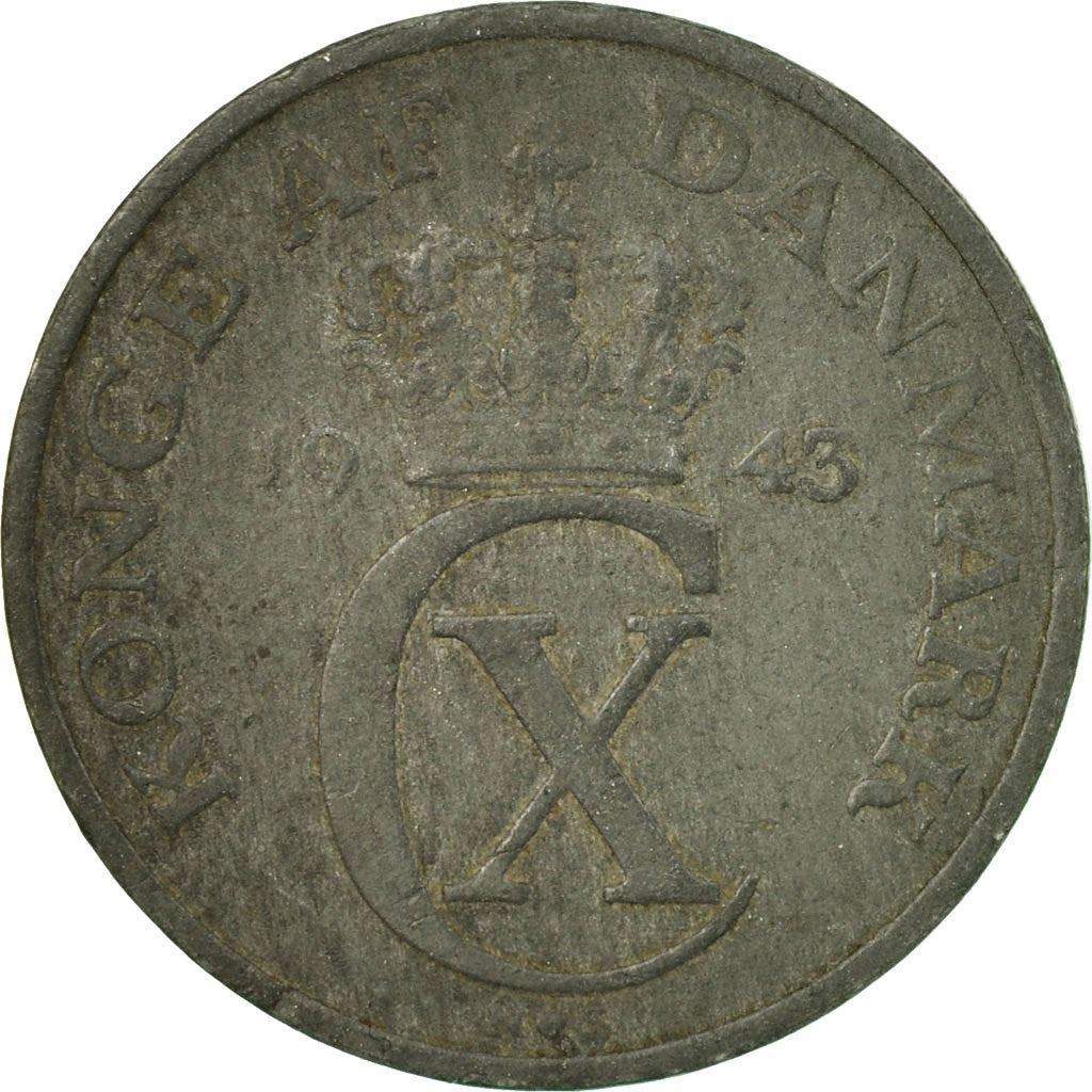 Denmark | 2 Ore Coin | Monogram | Km:833A | 1942 - 1947