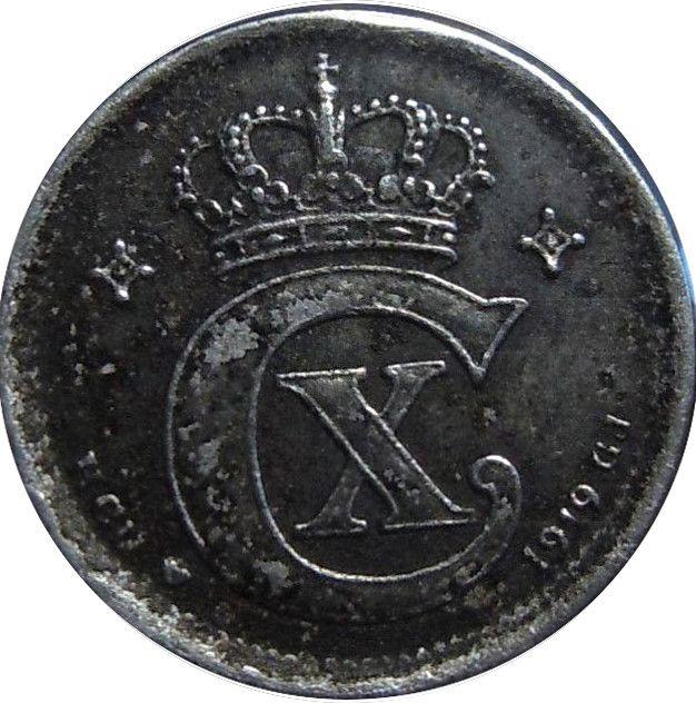Denmark | 1 Ore Coin | Monogram | KM:812a | 1918 - 1919