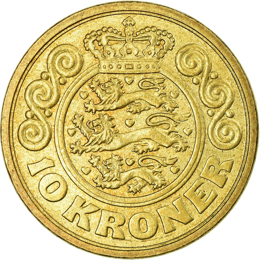 Denmark | 10 Kroner Coin | Margrethe II | Km:867 | 1989 - 1993