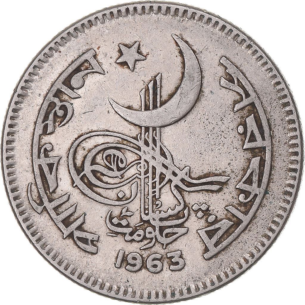 Pakistan | 50 Paisa Coin | Crescent Moon | Flowers | Km:23 | 1963 - 1969