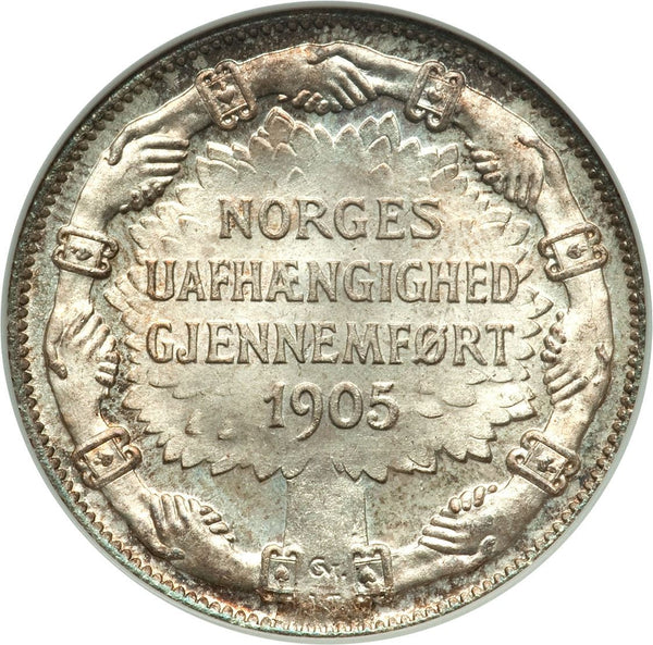Norway 2 Kroner - Haakon VII Independence Coin KM365 1907