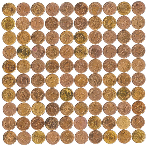 Polish 1 Grosz | 100 Coins | Oak Leaves | Eagle | Poland | KM276 | 1990 - 2014