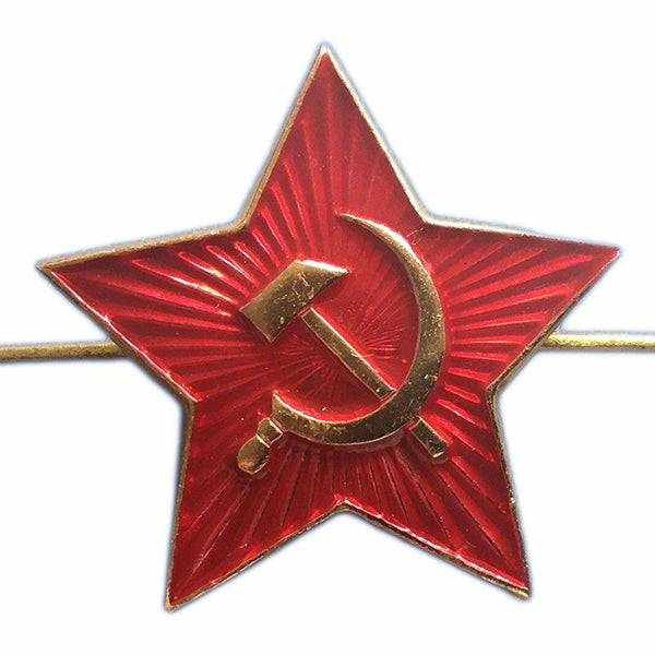 udvide Ydmyg Udpakning Soviet Army Big Red Star Hat Cap Badge Cockade Enamel Pin USSR Hammer