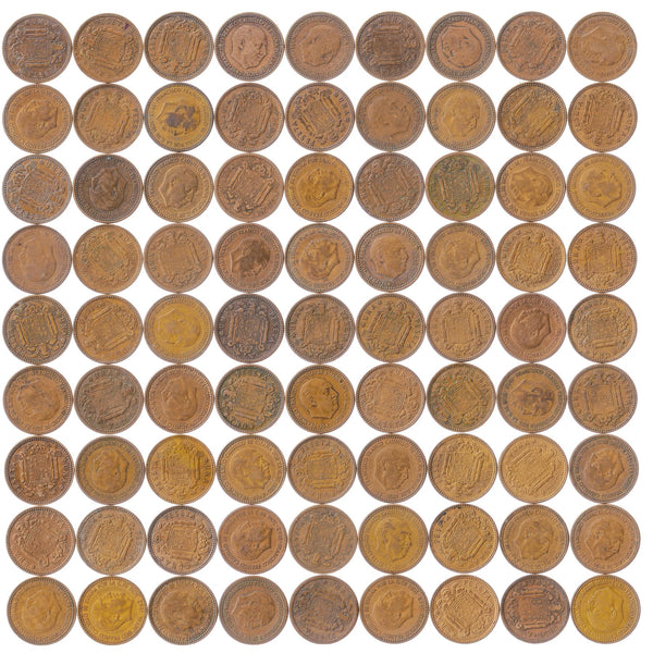 Spain 1 Peseta | 100 Coins | Spanish Francisco Franco | KM775 | 1946 - 1963